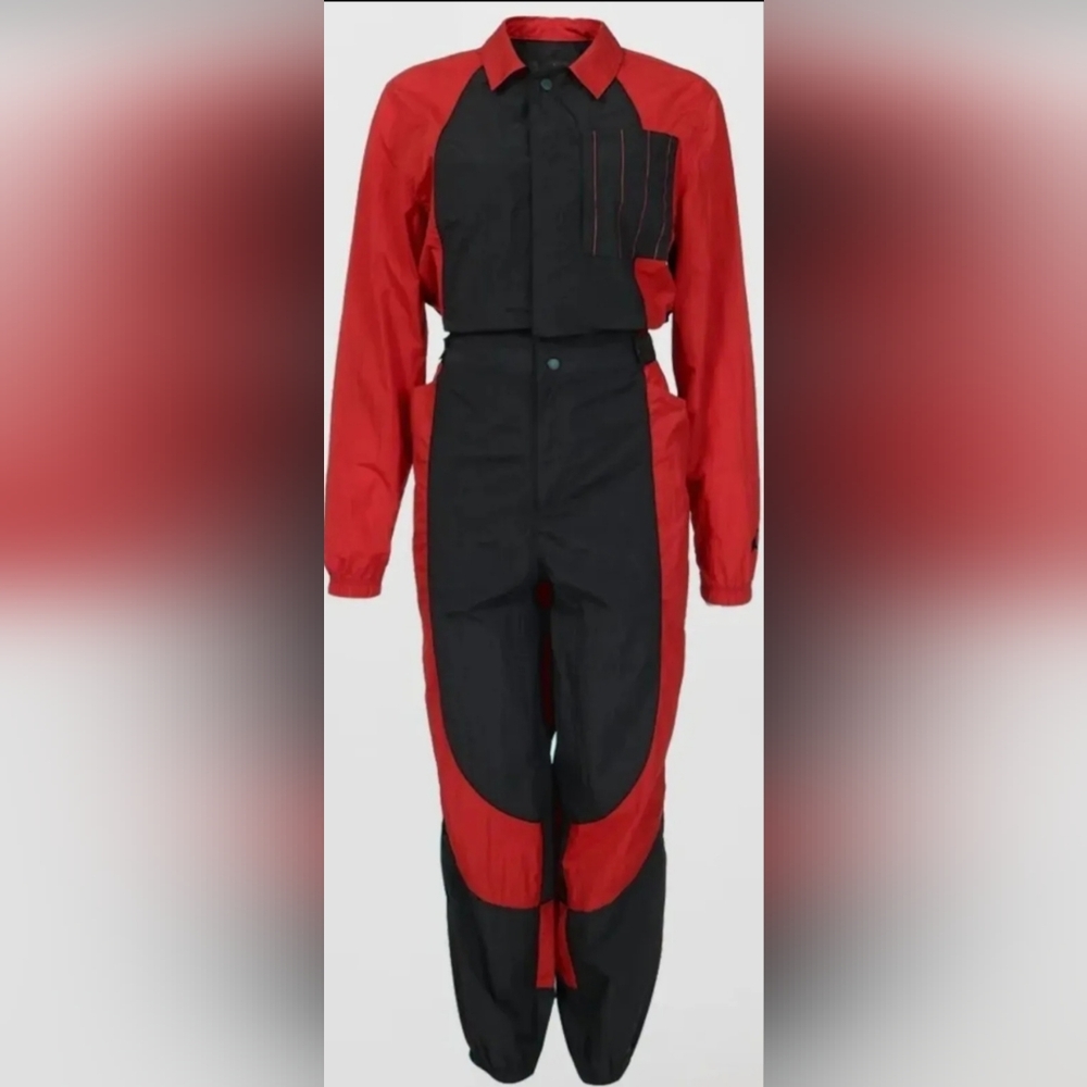 Women X-Small XS Air Jordan Flight Suit Essentials Jumpsuit Red Black